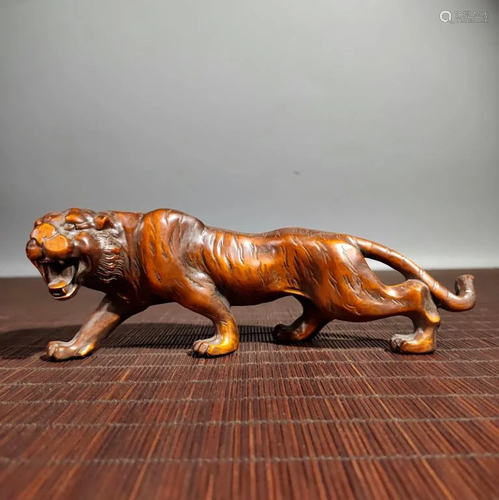 Chinese Wood Carved Tiger