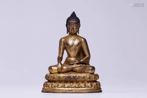 Chinese Gilt Bronze Buddha