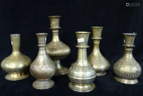 GROUP 6 SIX INDIAN BRASS VESSELS 11
