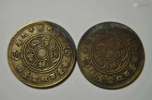 Two Chinese Copper Old Coins