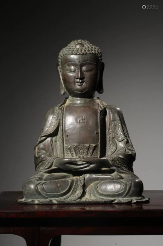 Mid-qing Chinese Bronze Buddha