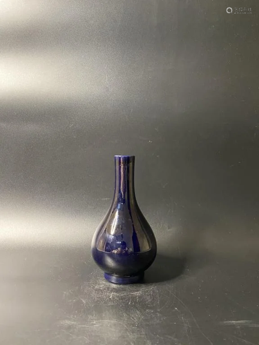 Chinese Blue Glazed Porcelain Vase