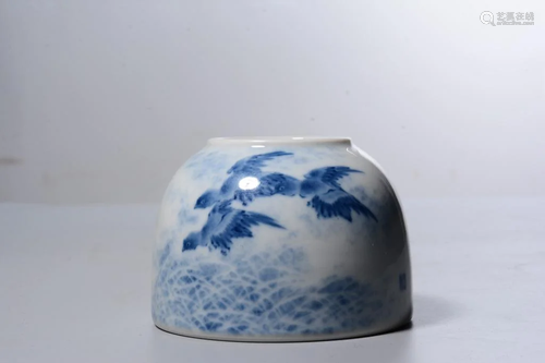 Chinese Blue and White Porcelain Washer,Mark