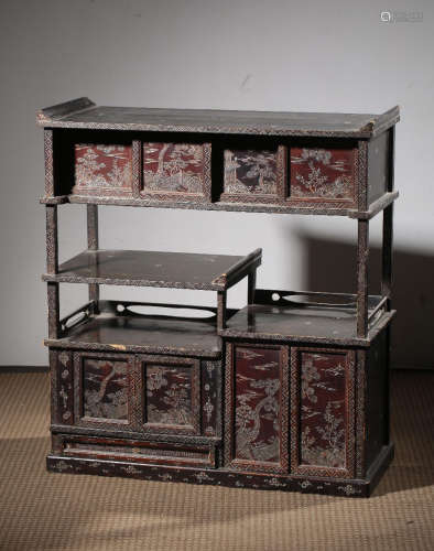 A LACQUERWORK MULTI-LAYER CABINET