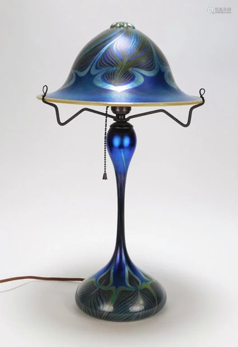 Carl Radke for Phoenix Studios Art Glass Lamp