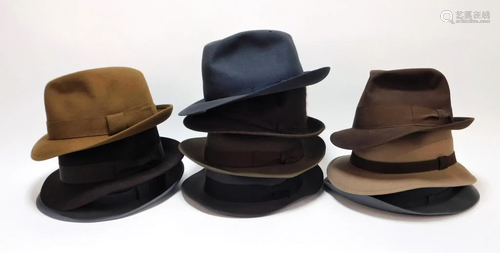 10PC Borsalino Fedora Collection