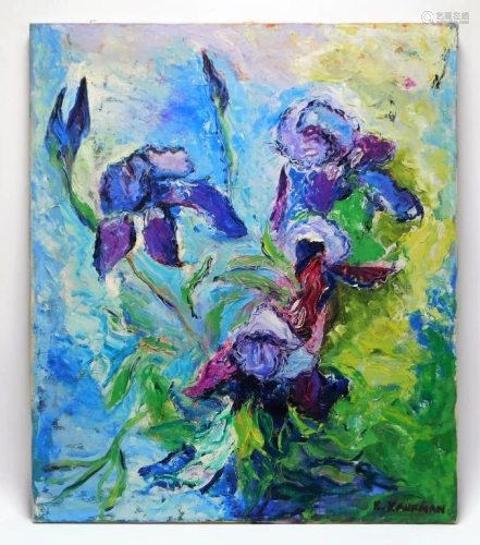 Elaine Kaufman Feiner Abstract Flower Painting