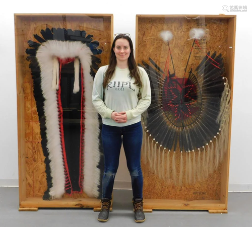 2PC Ceremonial Native American Pow Wow Headdress