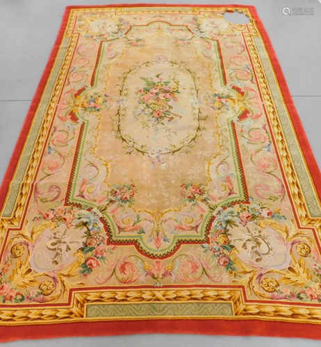 LG Semi Antique French Savonnerie Rug