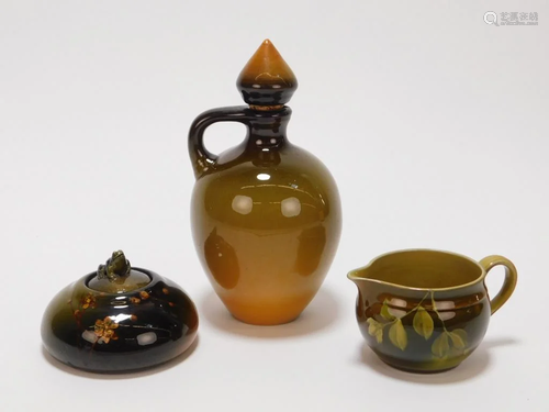 3PC Rookwood Zettel & Meyer Pottery Group