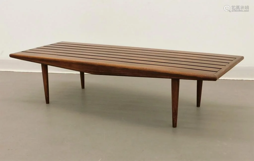 MCM Danish Teakwood Slat Coffee Table