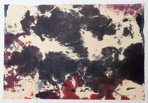 Taro Yamamoto Abstract Expressionist WC Painting