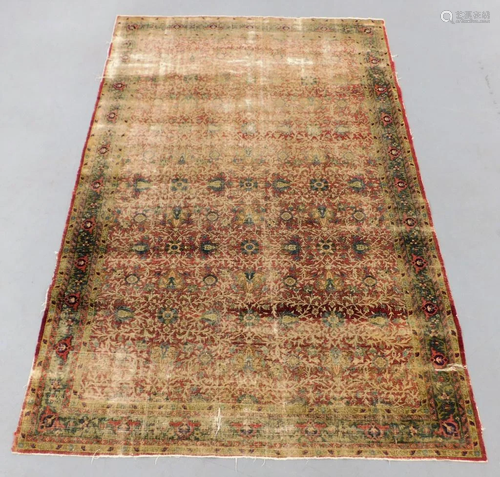 Antique Kerman Botanical Rug