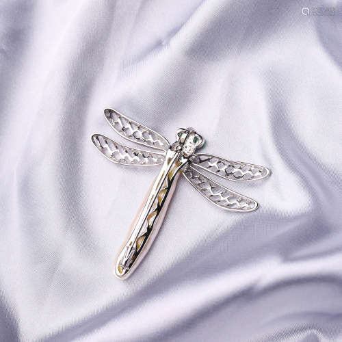1990年 巴洛克珍珠蜻蜓胸针
