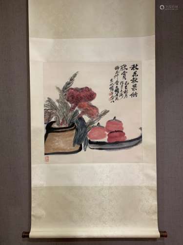 CHINESE PAINTING AND CALLIGRAPHY, AUTUMN FLOWERS AND FRUITS,...
