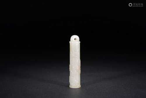 CHINESE WHITE JADE CARVING, QING DYNASTY