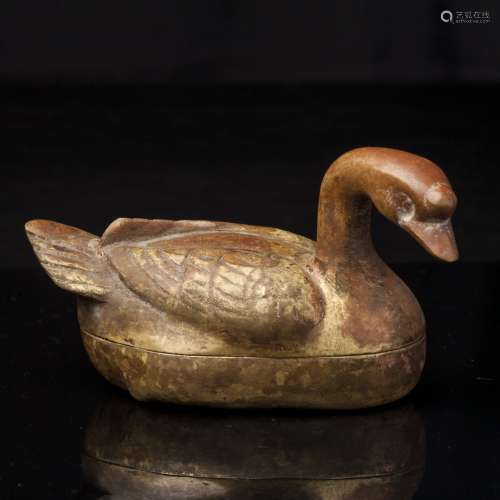 JADE DUCK TABLE ORNAMENT, CHINA