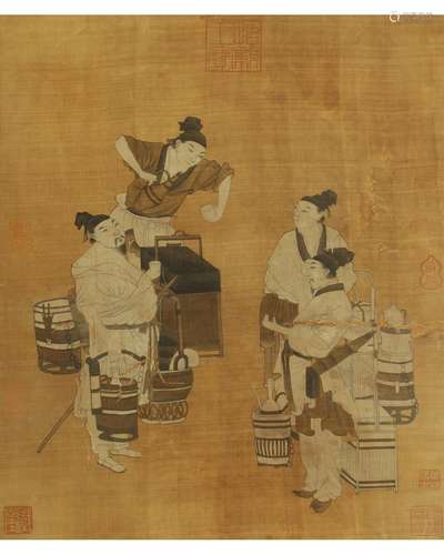 Chinese Painting Depicting Vendors