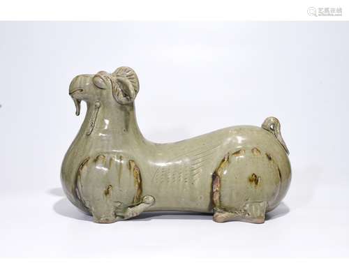 A CELADON-GLAZE FIGURE OF LAMB