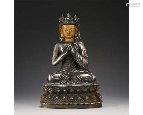 Silver Seated Buddha