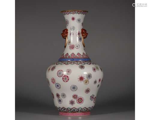 A FAMILLE ROSE VASE