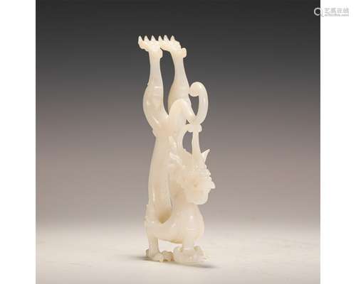 White Jade Dragon Carving