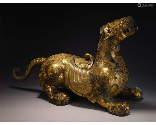 Bronze Gilt Beast Han Style