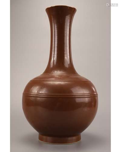 A RED-GLAZE VASE