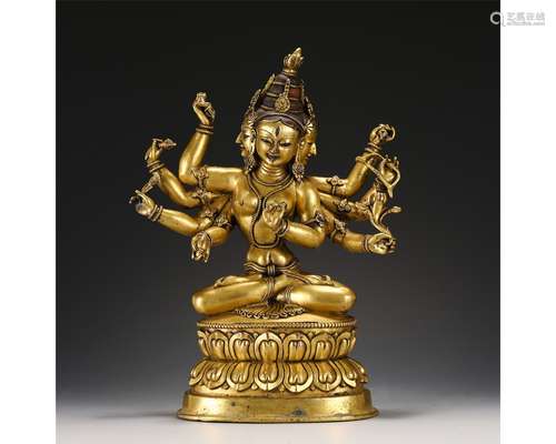 Bronze Gilt Bodhisattva