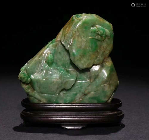 JADEITE FIGURE STORY PATTERN PENDANT