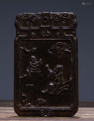 CHENXIANG WOOD FIGURE STORY PATTERN TABLET