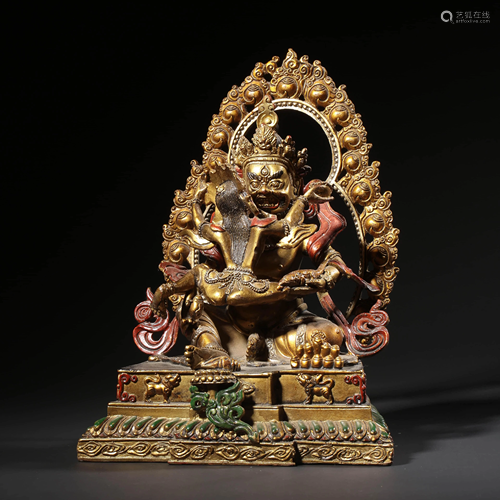 A GILT-BRONZE BUDDHA STATUE