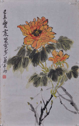 李震坚 花卉 纸本画心