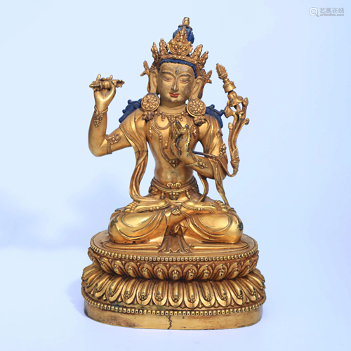 GILT-BRONZE VAJRAPANI STATUE