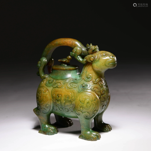 JADE BEAST WINE VESSEL, ZUN