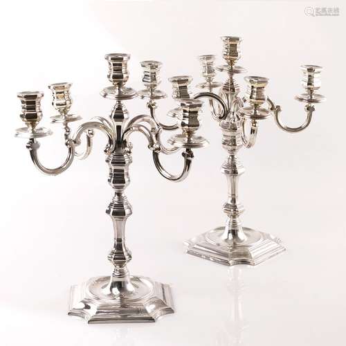 PAIR OF SILVER CANDLESTICKS