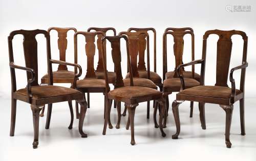 Set of chairs and 2 armchairs