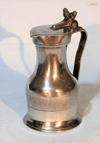 奥德玛峰（？白镴肩罐，喇叭足，直跟短杯，流苏包浆。没有打孔。18世纪下...