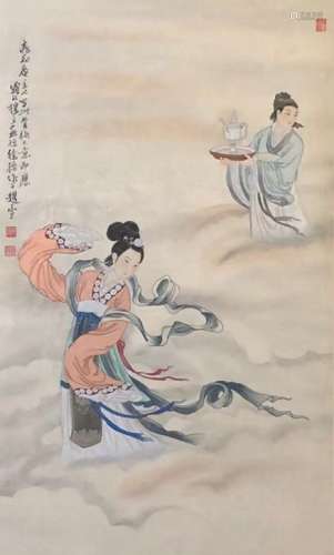 The Picture of Figures Painted by Xu Cao
