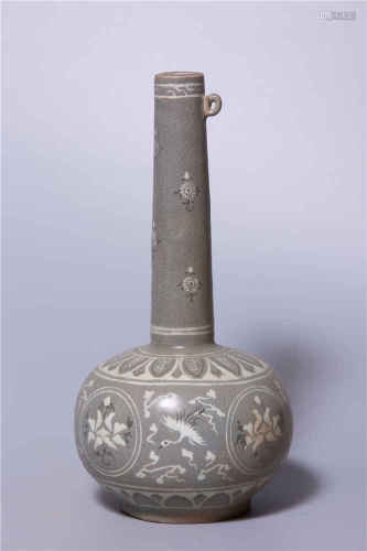 Korean Porcelain Flask with Long Neck