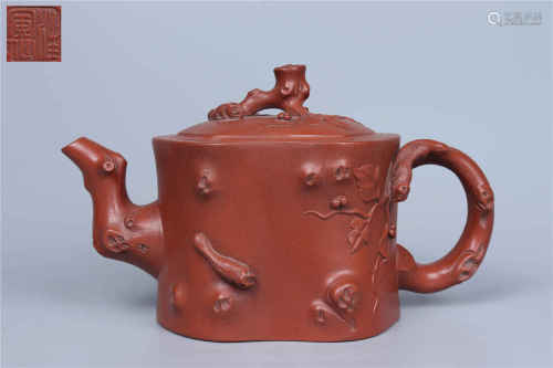 Dark-red Enameled Pottery