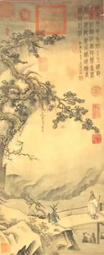 The Picture of Landscape and Figure Painted by Liang Kai