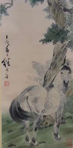 The Picture of Fine Horse Painted by Liu Jimu