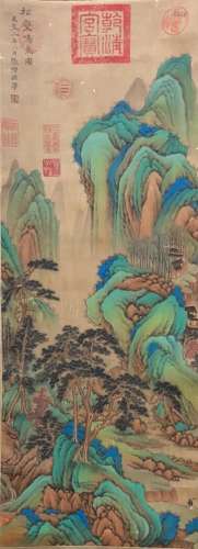 The Picture of Pine Tree and Ravine Stream Painted by Zheng ...