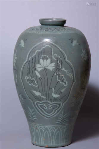 Korean Porcelain Plum Vase