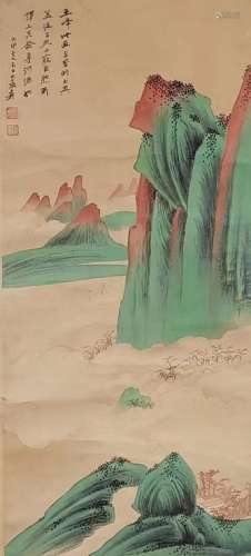 The Picture of Landscape Painted by Zhang DaQian