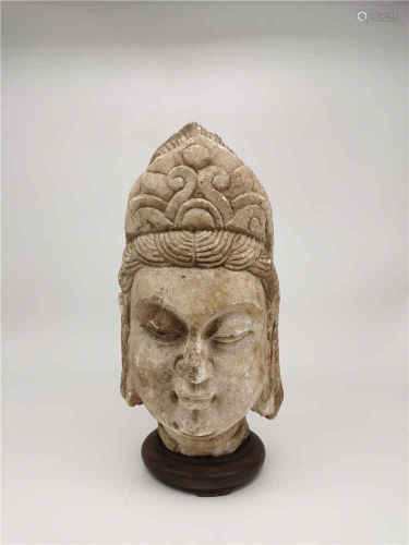 A Stone Carving Statue of Buddha