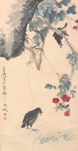 The Picture of Flowers and Birds Painted by Wang Xuetao
