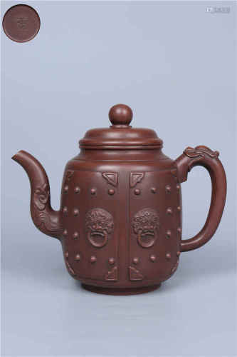 Dark-red Enameled Pottery