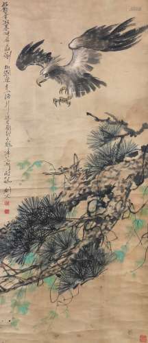 The Picture of Eagle Spread Its Wings Painted by Gao Jianfu